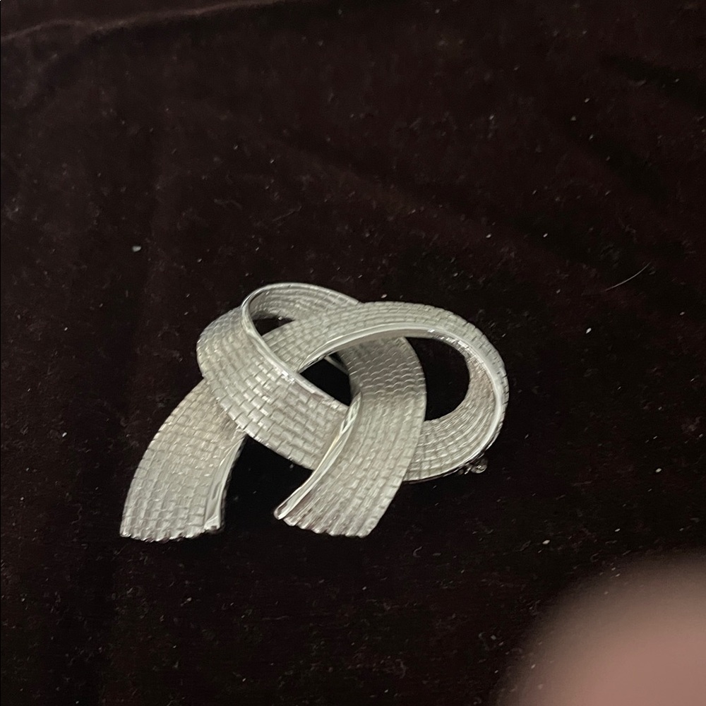 Monet Silver Knot Brooch